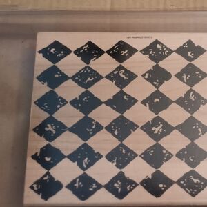 Stampin' Up! Black and Tan Checkered Art Block